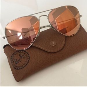 Ray Ban Pink Mirrored Sunglasses